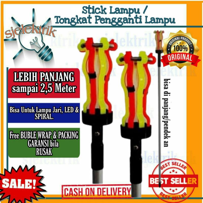 Jual Tongkat Lampu Stick Tongkat Pemasang Pengganti Lampu Stik Lampu