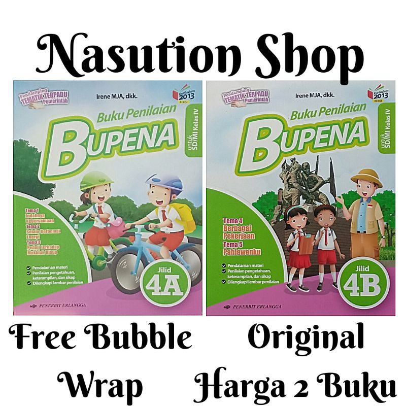 Jual Paket Buku Bupena Kelas 4 SD 4A & 4B K13 Revisi Erlangga | Shopee ...