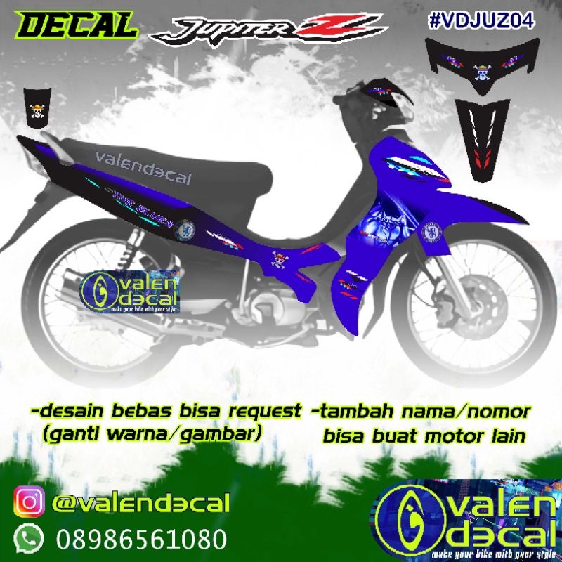 Jual Stiker Striping Decal Jupiter Z full body bisa request custom FREE