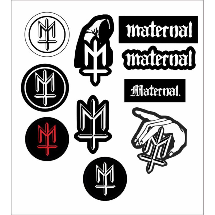 Jual Paket Stiker Sticker Brand Maternall Isi 10 Pcs Distro Waterproof