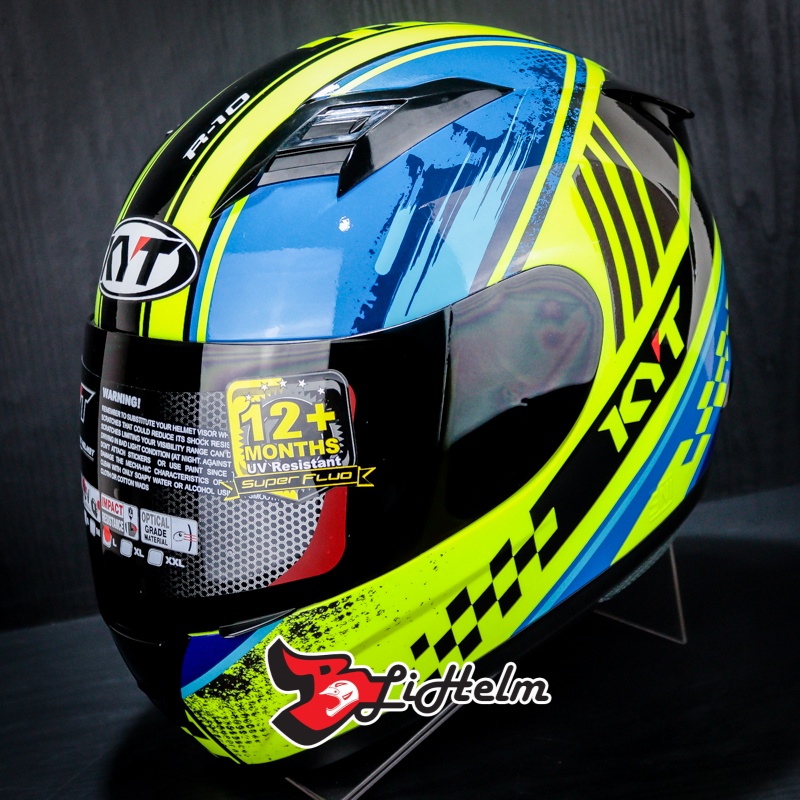 Harga helm kyt full face r10 super sales fluo