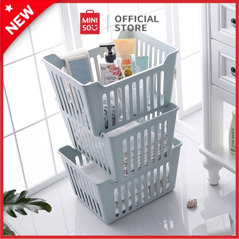 Jual MINISO Keranjang Kotak Penyimpanan Tempat Keranjang Baju Laundry