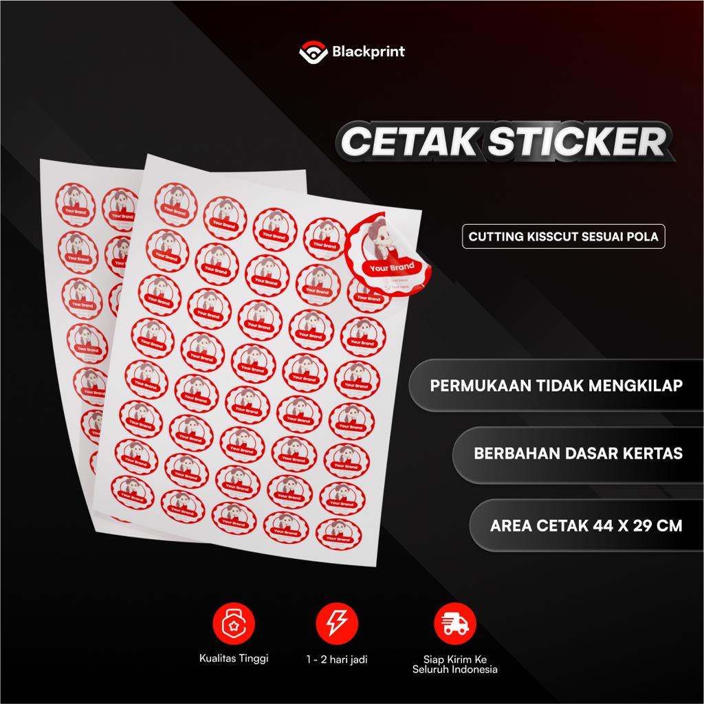 Jual Cetak Stiker HVS A3+ Cutting Kiss Cut Die Cut No Cut/ Sticker