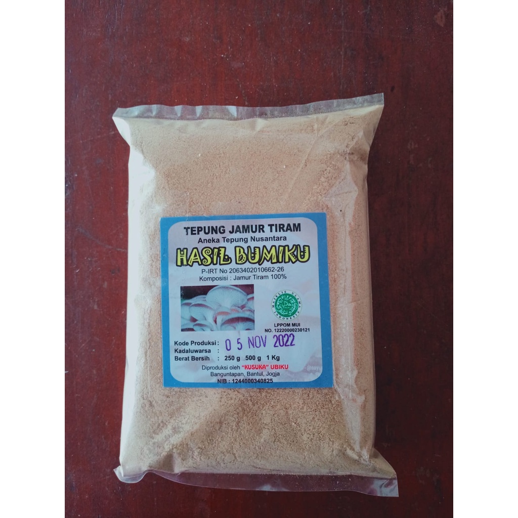 Jual Tepung JAMUR TIRAM Organik / osyster MUSHROOM flour organic 1 KG