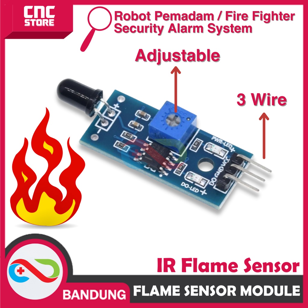 Jual FLAME API INFRARED SENSOR MODULE FOR ARDUINO UNO NANO MEGA ...