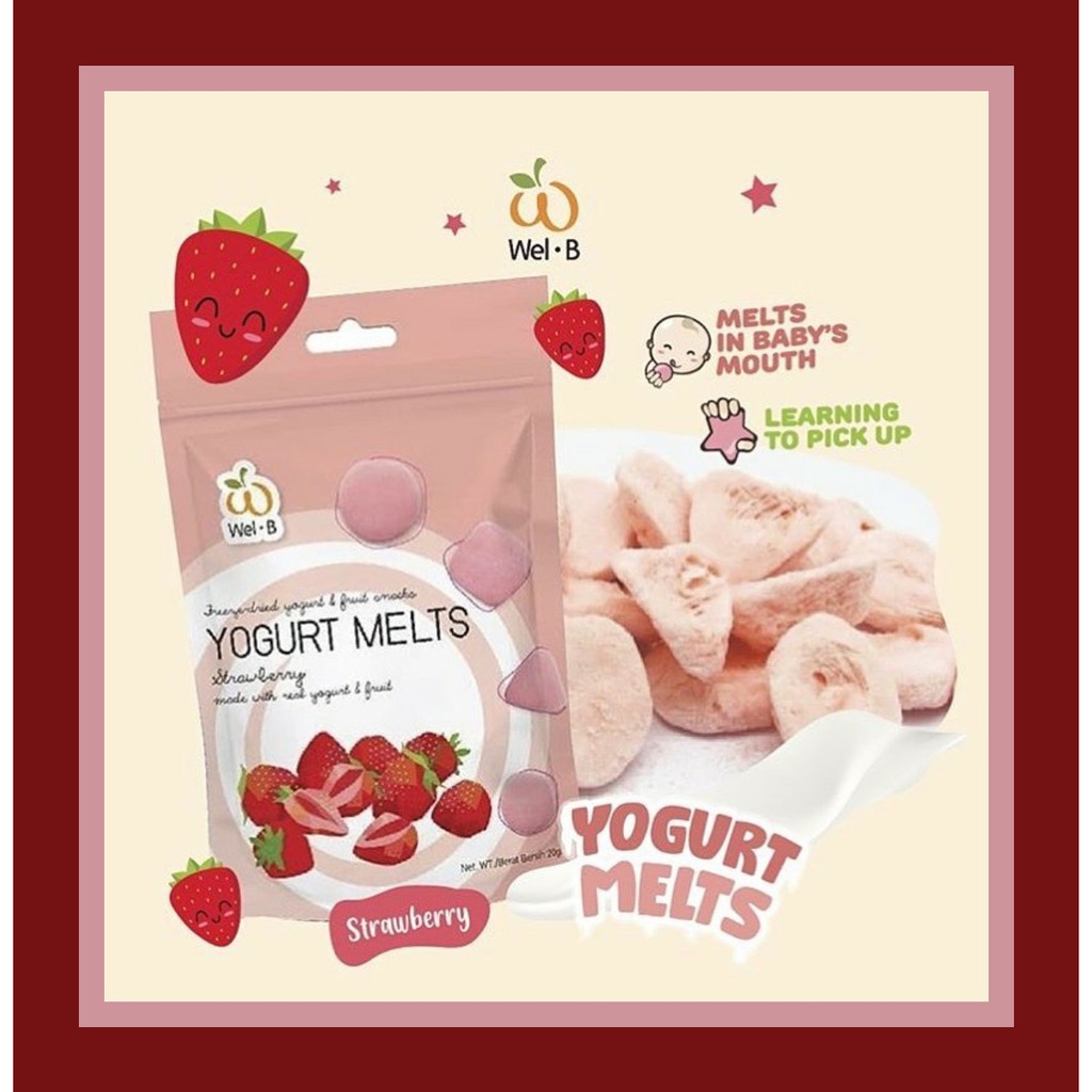 Jual MAKANAN BAYI | CEMILAN BAY Wel-B Baby Yogurt Melts Strawberry ...