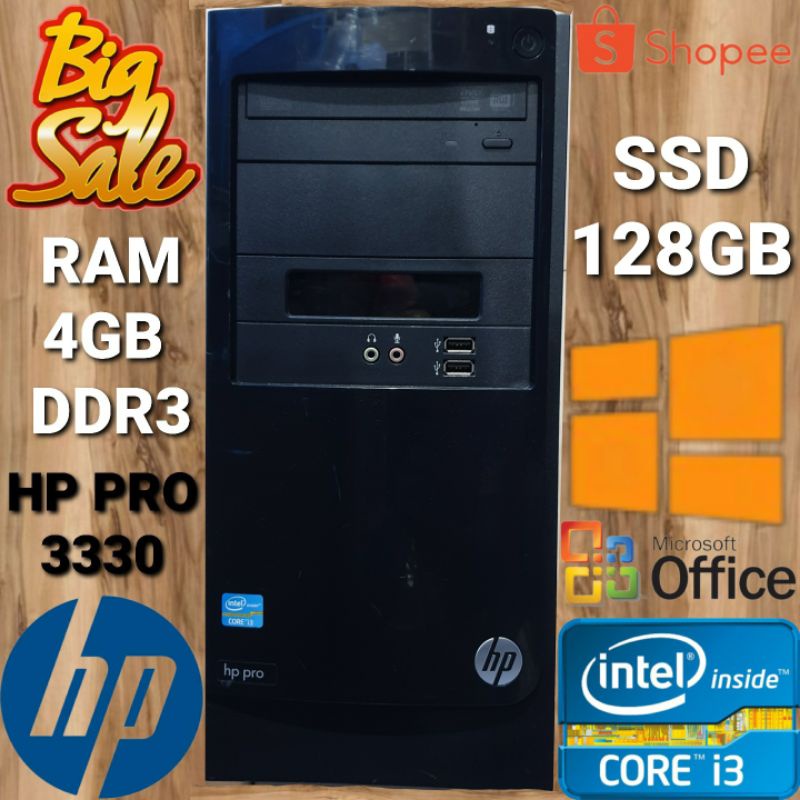 Jual Cpu core i3 Gen3 Ram 4GB HARDISK 500 Siap Pakai PC hp Pro 3330 ...