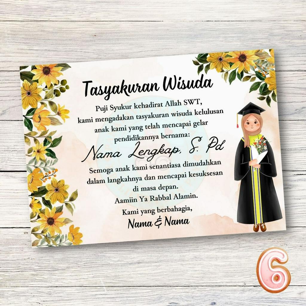 Jual Kartu Ucapan Wisuda / Kelulusan & Stiker Ucapan Tasyakuran Wisuda