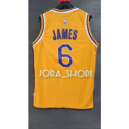 Jual Jersey-Baju Basket NBA Swingman LA Lakers Cetak Nama-Nomor Nameset  Bordir 23-LEBRON JAMES Grade Ori-GO
