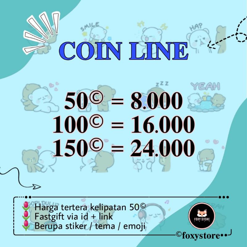 Jual COIN LINE | STIKER LINE | STICKER | THEME | EMOTICON | EMOJI LINE ...