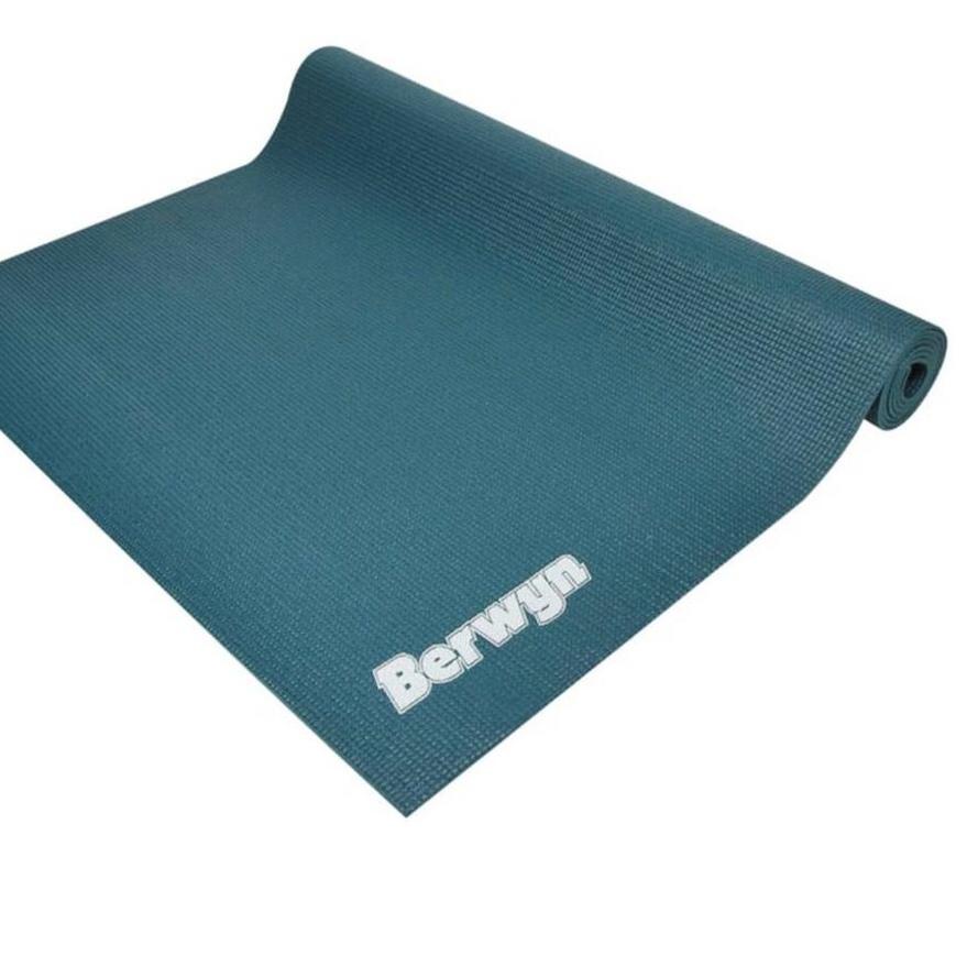 Jual BERWYN MATRAS YOGA SINGLE LAYER PVC PINK, BIRU, TOSCA DAN ABU2 ORIGINAL KRISBOW