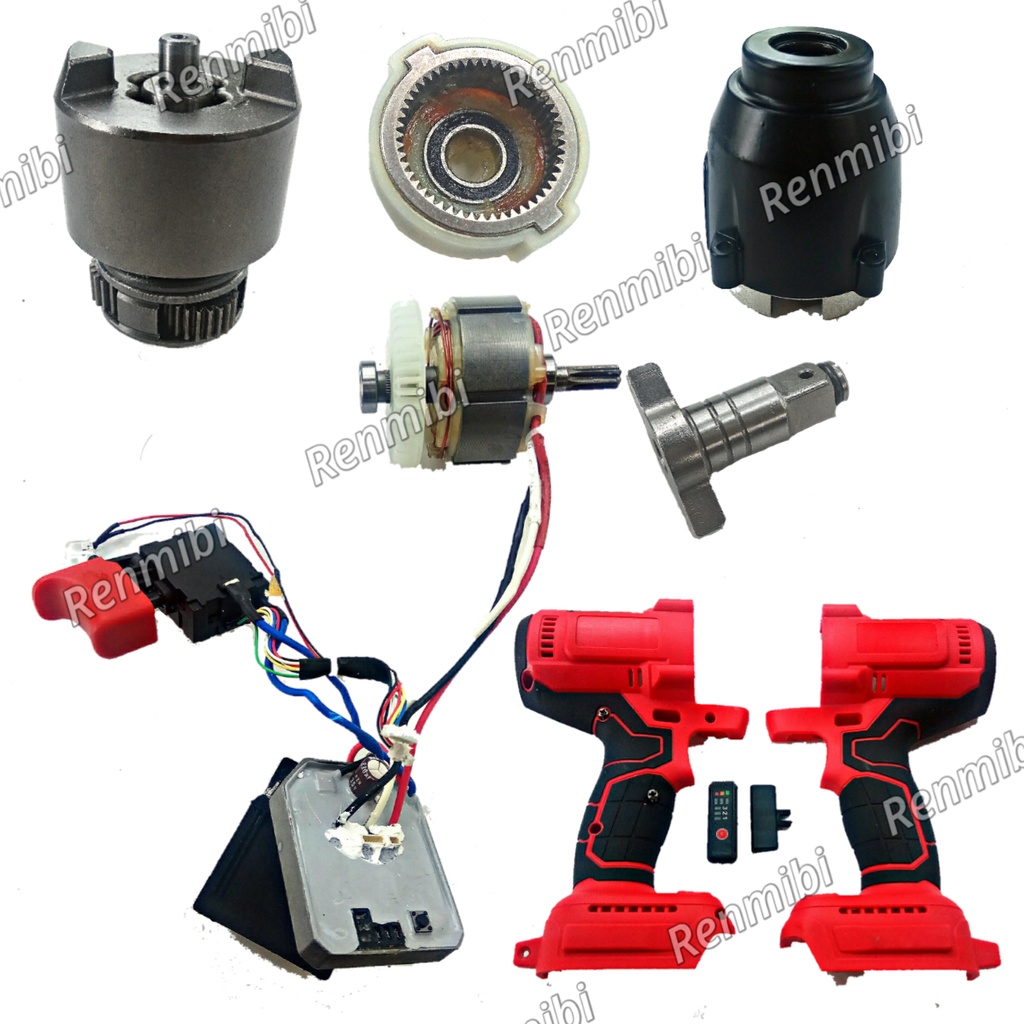 Jual Sparepart Impact Wrench Dinamo Motor Saklar Trigger Gear Box