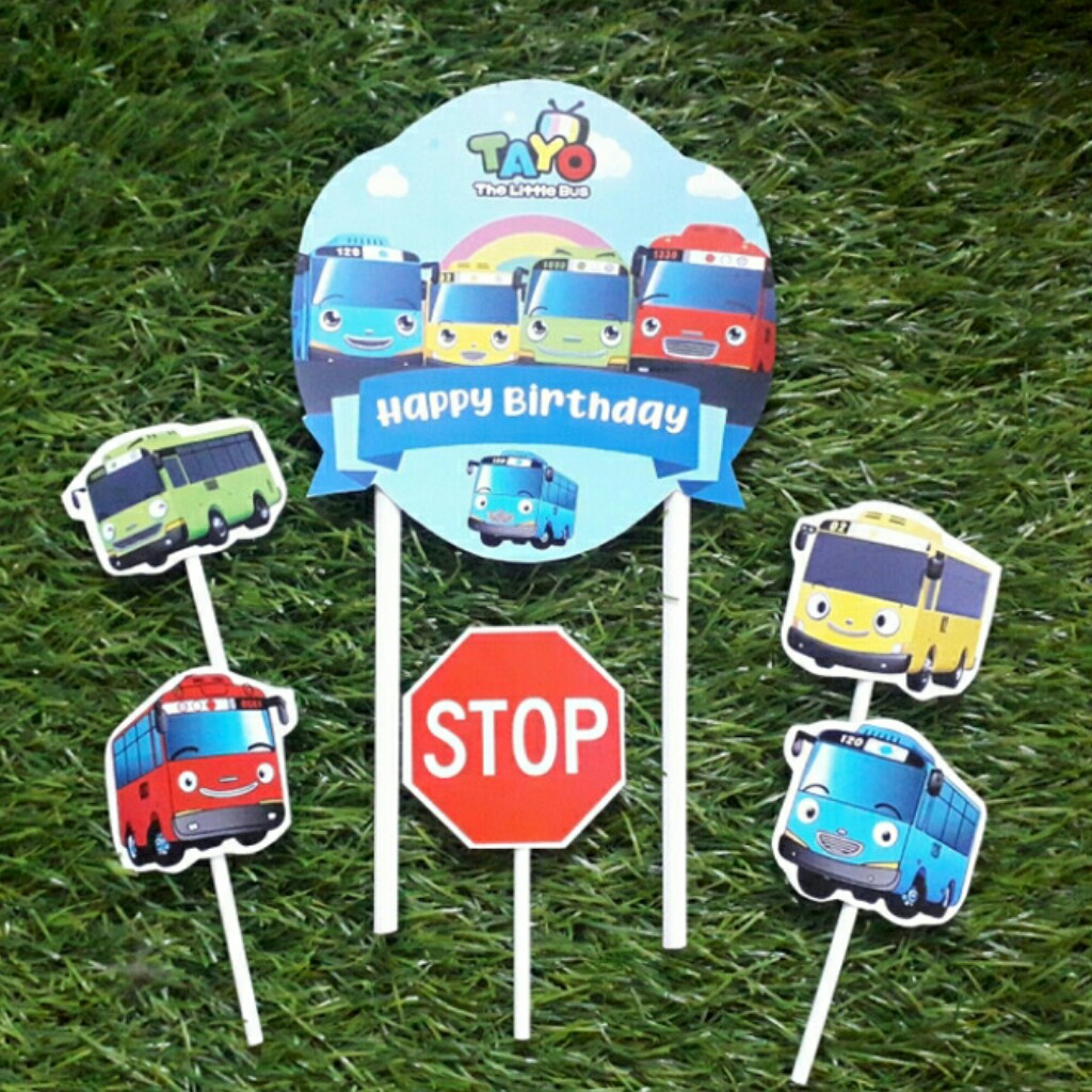 Jual topper toper hiasan tusukan kue cake happy birthday ulang tahun