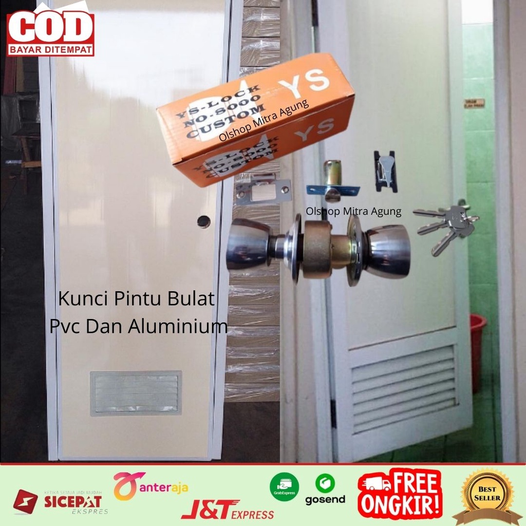 Jual Kunci Pintu Bulat Kamar Mandi NK / Kunci Pintu Pvc Wc Toilet ...