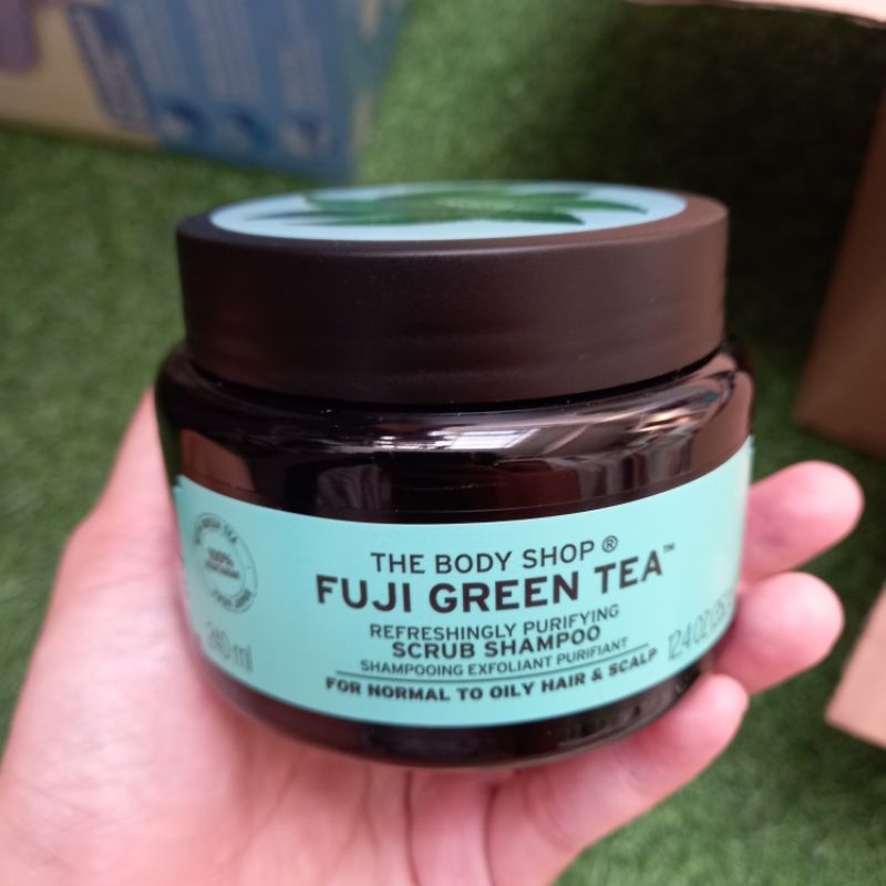 Jual The body shop fuji green tea hair scrub Shopee Indonesia