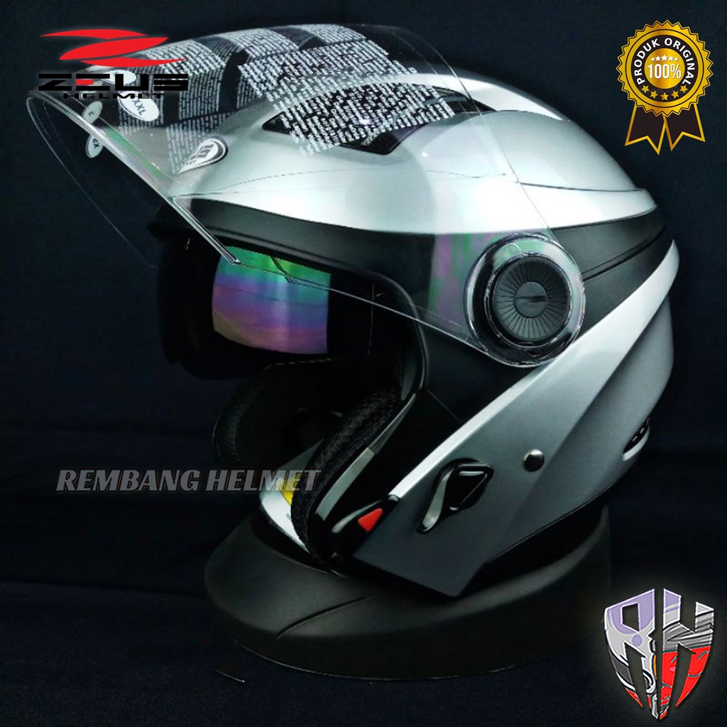 Jual HELM ZEUS ZS 610 SOLID ORIGINAL SILVER Shopee Indonesia