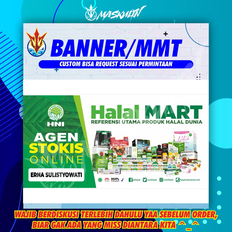 Jual Banner MMT Spanduk Halal Mart - Agen Produk Halal | Shopee Indonesia