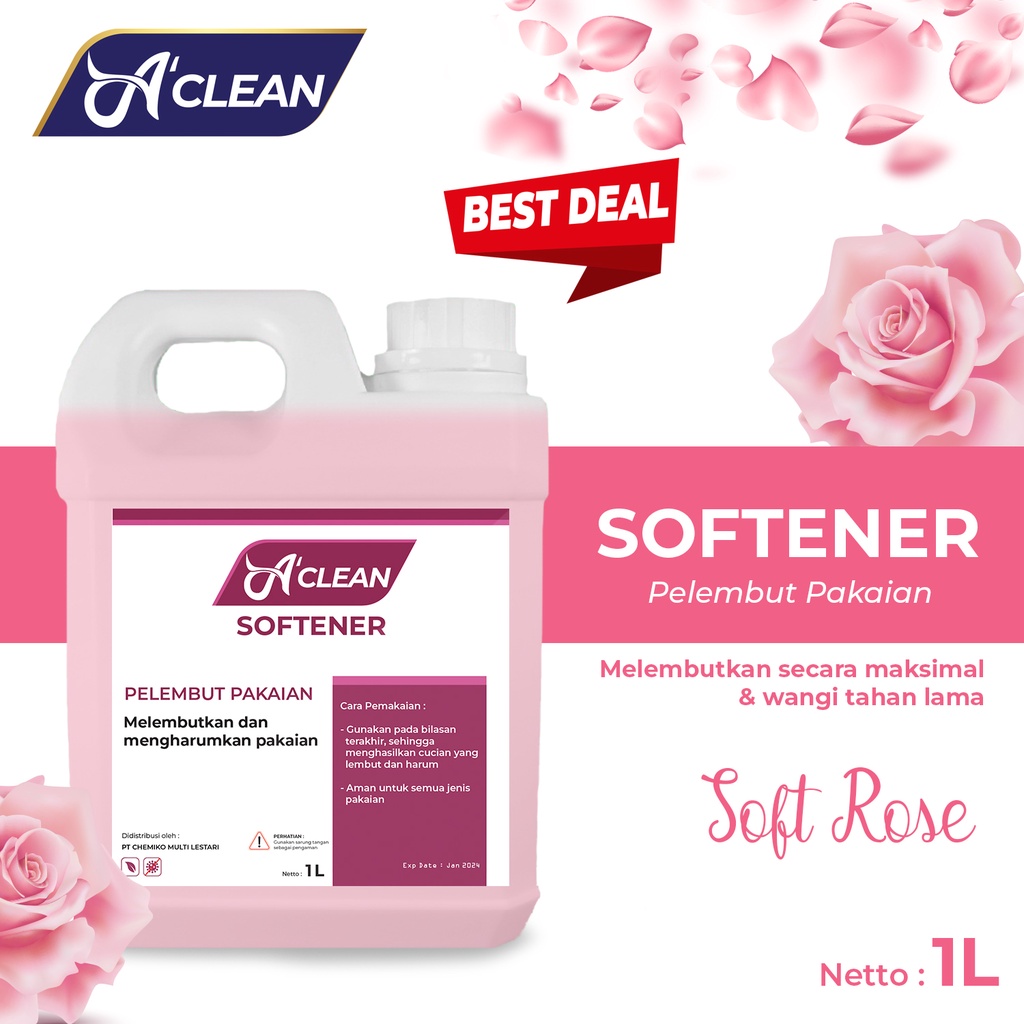 Jual Softener / Pelembut dan Pewangi Pakaian / Penghilang Noda 1000 ml ...