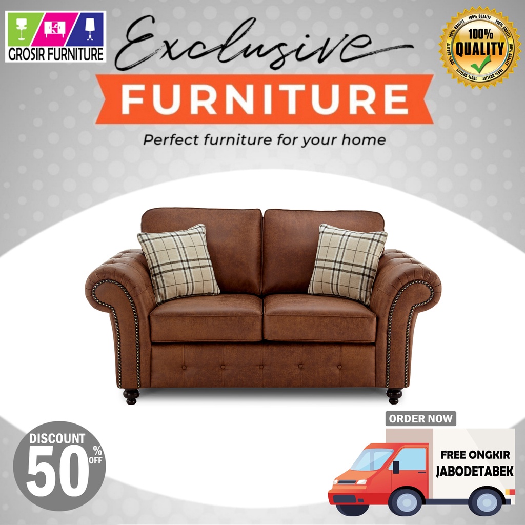 Jual Sofa Seat 2 Classic Modern Ruang Tamu / Keluarga Minimalis ...