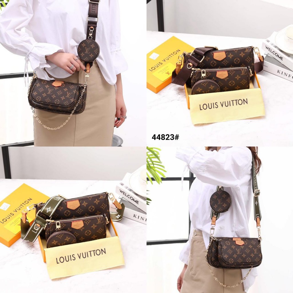 Tas Lv Louis Vuitton Multi Pochette Accessoires Set 3in1 Crossbody