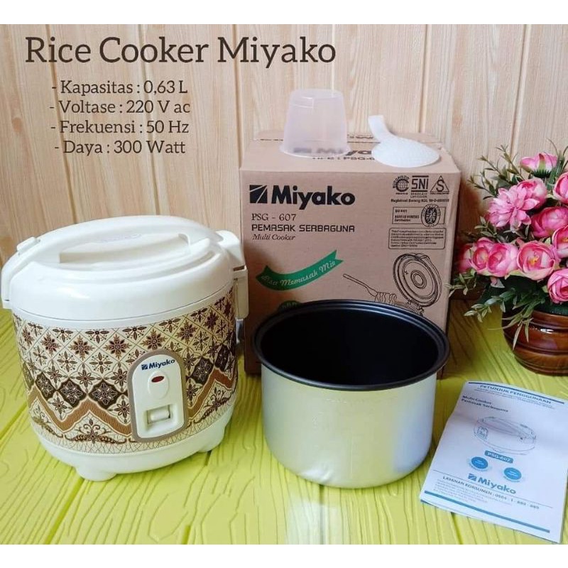 Jual RICE COOKER MIYAKO PSG-607 | MAGIC COM PSG 607 | RICE COOKER 0,6 ...