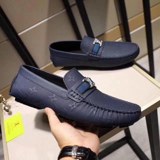 sepatu lv cowok slip on pria men shoes loafer terbaru - Fashion Pria -  897568883