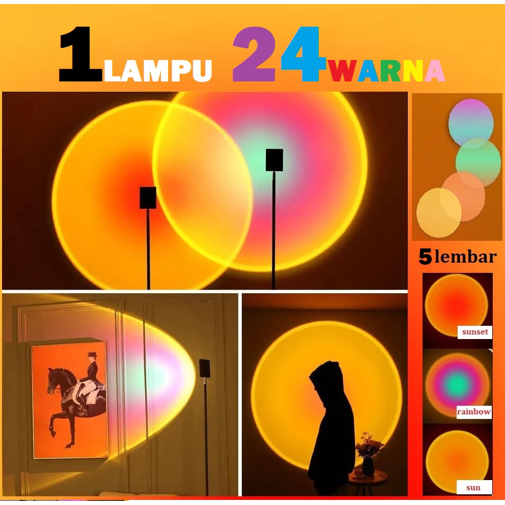 Jual Lampu Sunset Led Lampu Background Studio Lampu Meja Lampu