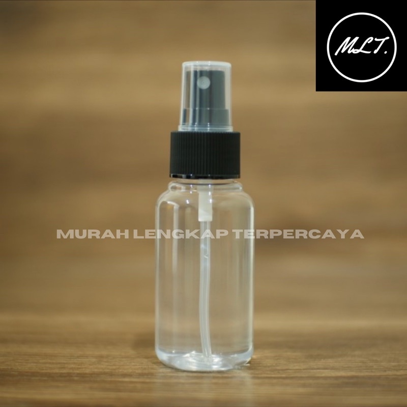 Jual Botol Spray Ml Botol Tubular Ml Spray Hitam Putih Natural