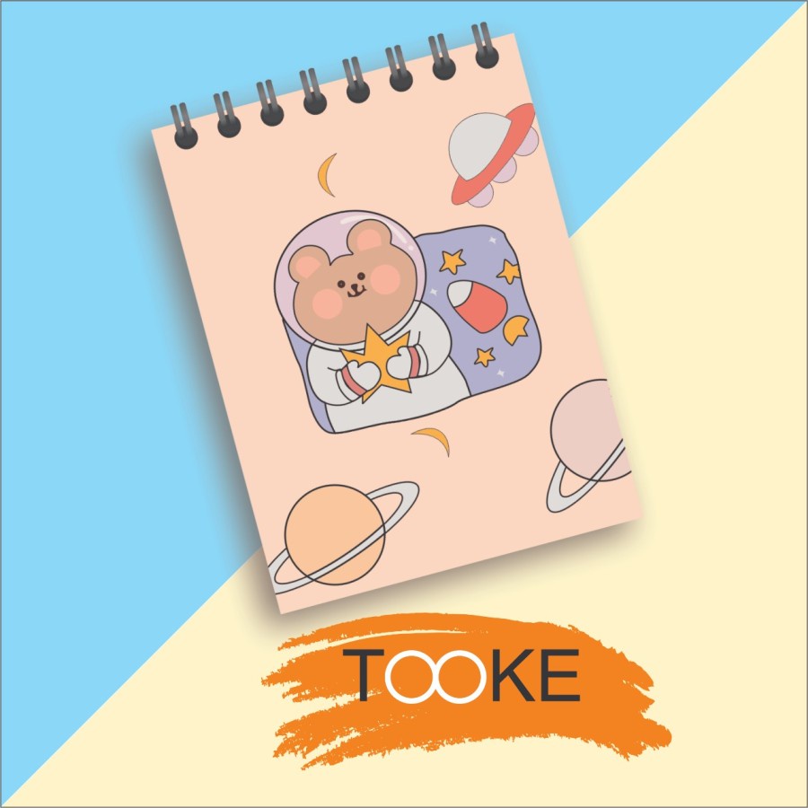 Jual NOTEBOOK CATATAN SPIRAL MINISIZE NOTEBOOK RING MOTIF / BUKU