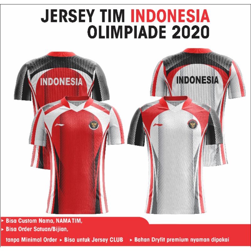 Jual JERSEY BAJU OLIMPIADE INDONESIA TIMNAS OLYMPIC TOKYO 2020 Shopee