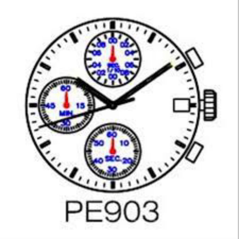 Mesin Jam Tangan PE90 PE-90 Mesin Jam Tangan Sunon PE90 Crono aktif Mesin  Kaleng Crono Mesin SL90 Mesin PE902 PE903