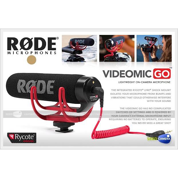 Jual Rode Video Mic GO / Videomic Go Micophone for DSLR , Miroless
