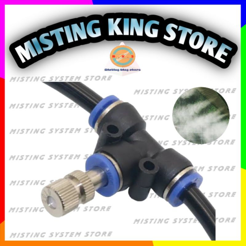 MIST NOZZLE 0.1/0.2/0.3/0.4/0.5/0.6/0.8 MISTING SPRAYER CHAMBER SPRAY TEE SLIP LOCK 6MM