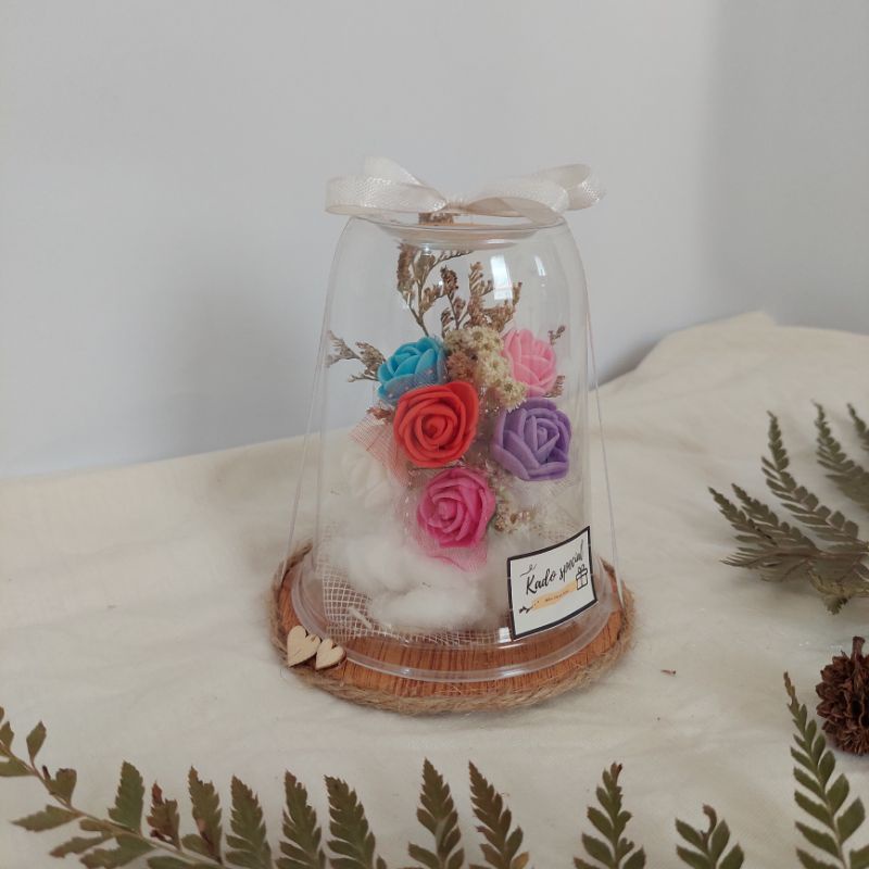 Jual cup bunga dried flower/ plastik murah hadiah kado ulang tahun ...