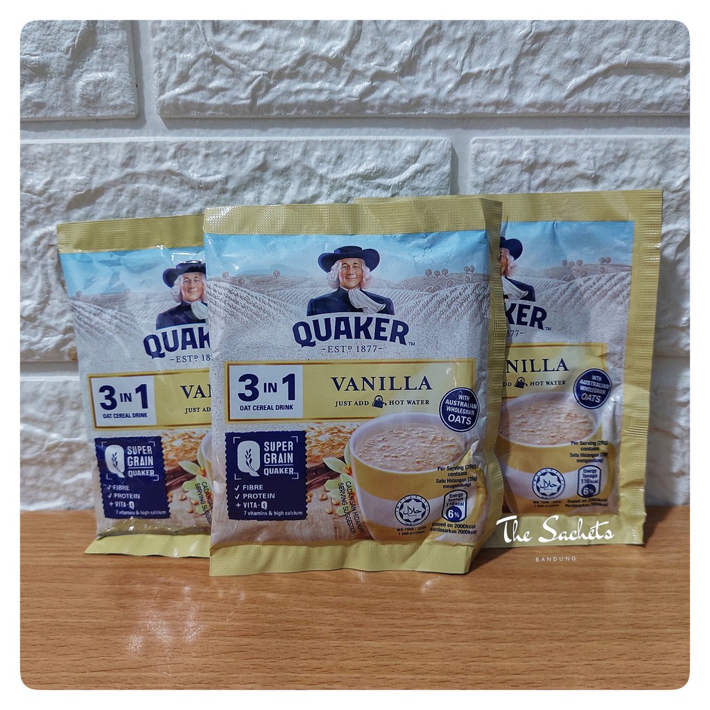 Jual Quaker 3in1 Cereal Vanilla Sachet | Shopee Indonesia