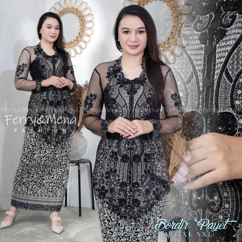 Jual Kebaya Tile Bordir Payet Untuk Pesta Kondangan Pernikahan Penganten Wanita Baju Kebaya