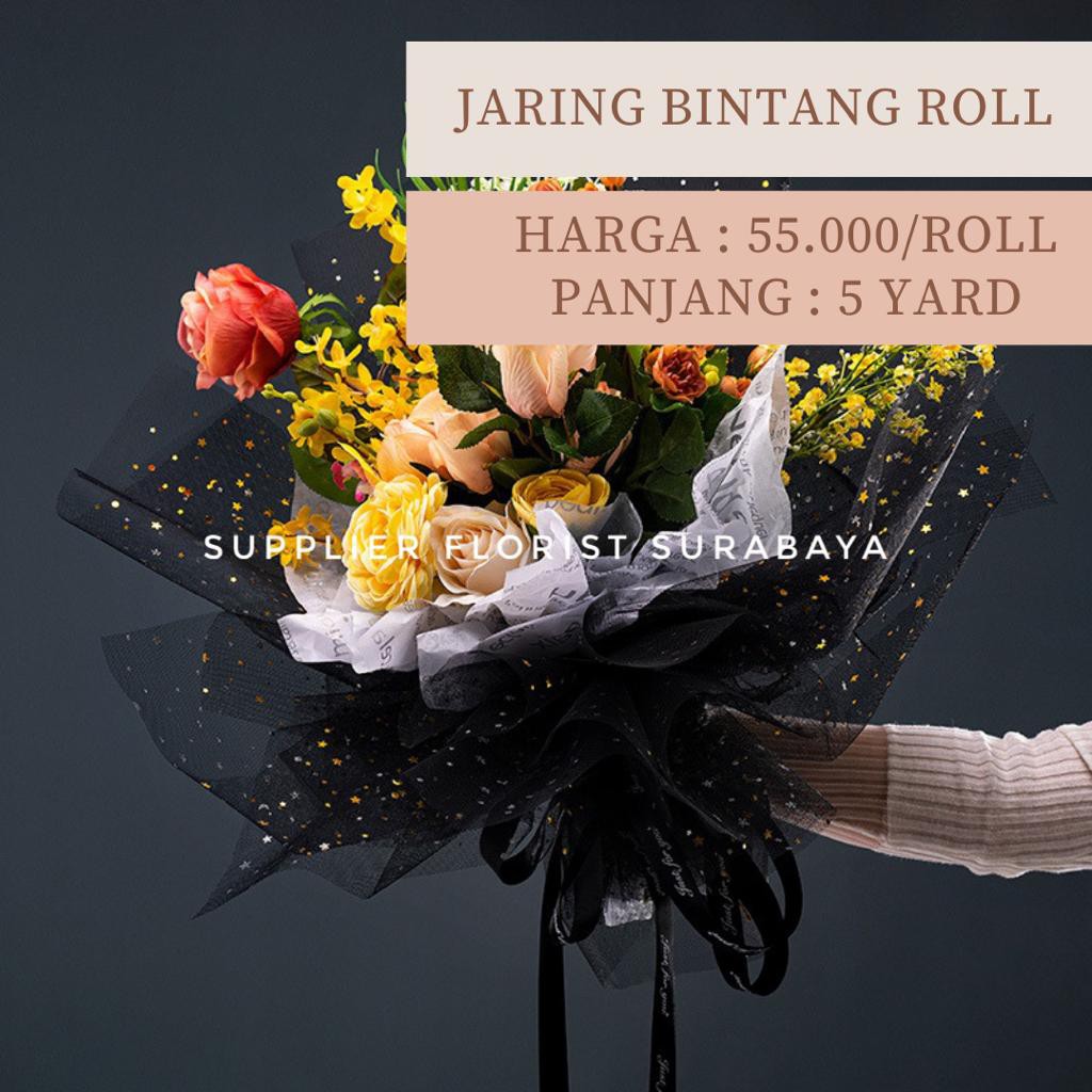 Jual SFS - JARING BULAN BINTANG TILE BULAN BINTANG MESH ROLL WRAPPING ...