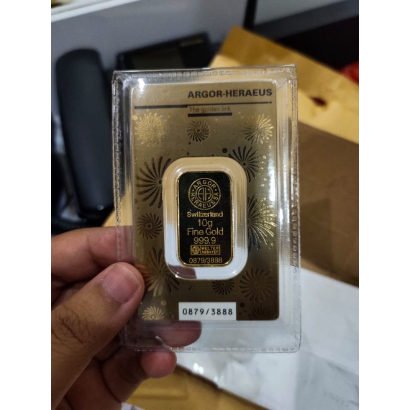 Jual EMAS BATANGAN GOLD BAR KINEBAR ARGOR HERAEUS 10 GRAM LUNAR RAT ...