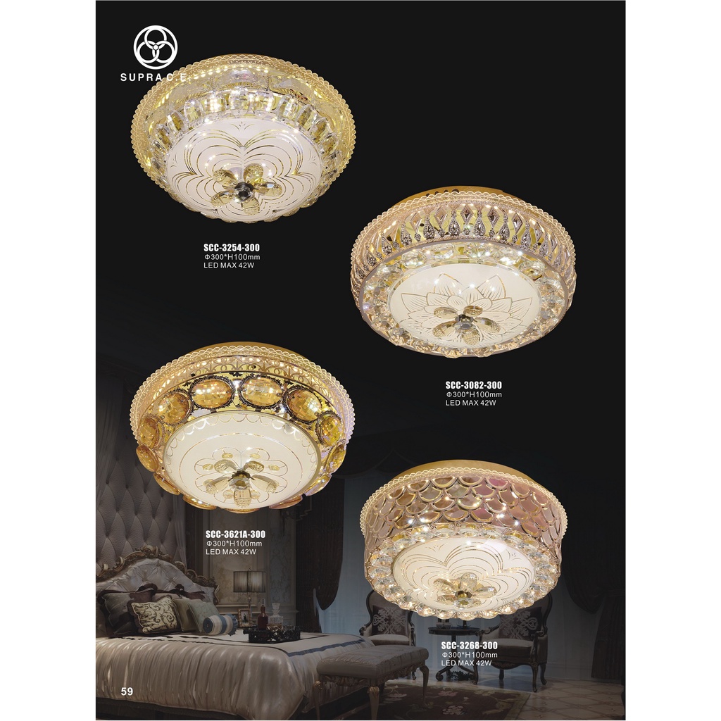 Jual Lampu Plafon Model Batu Kristal Klasik Dekorasi Ruang Tamu 3524