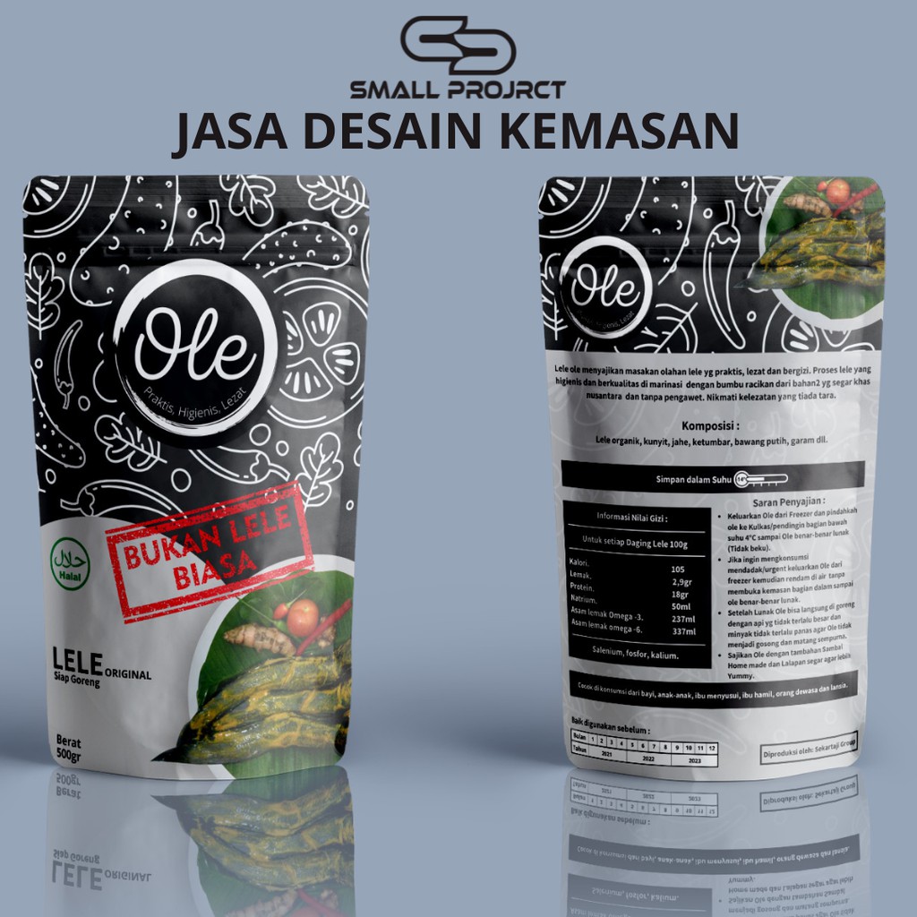 Jual Jasa Desain Kemasan Standing Pouch Kemasan Botol Stiker