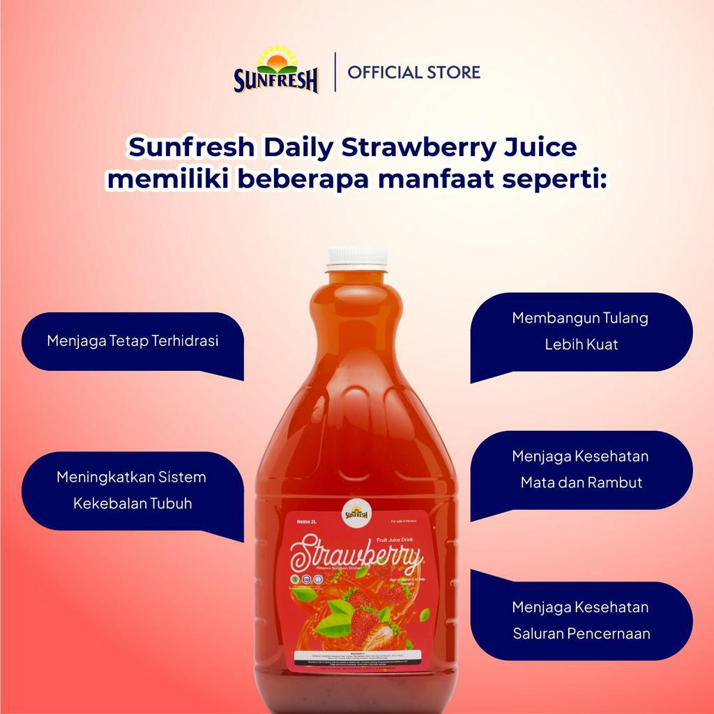 Jual Sunfresh Daily Strawberry Juice 2 Liter Mengandung Vitamin C - Jus ...