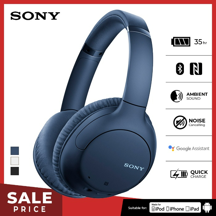 Jual Headset Sony WH-CH710N Wireless Noise Cancelling Battery Up To 35h ...