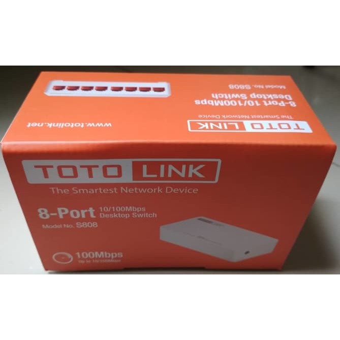 Jual TOTOLINK S808 8-Port 10/100Mbps Desktop Switch Hub | Shopee Indonesia