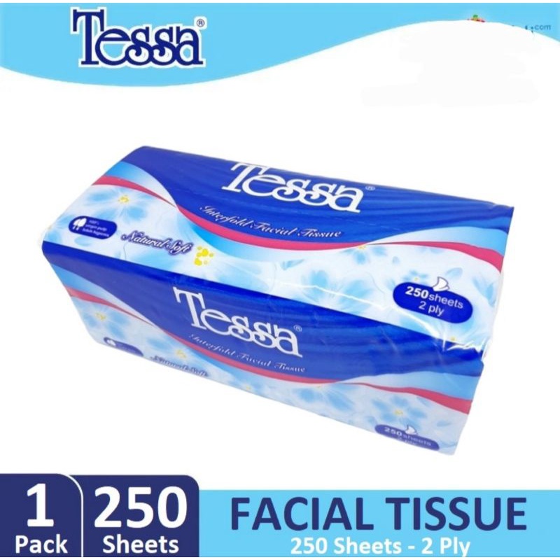 Jual Tessa Natural Soft Facial Tissue Sheets Ply Tissue Wajah Lembar Shopee Indonesia