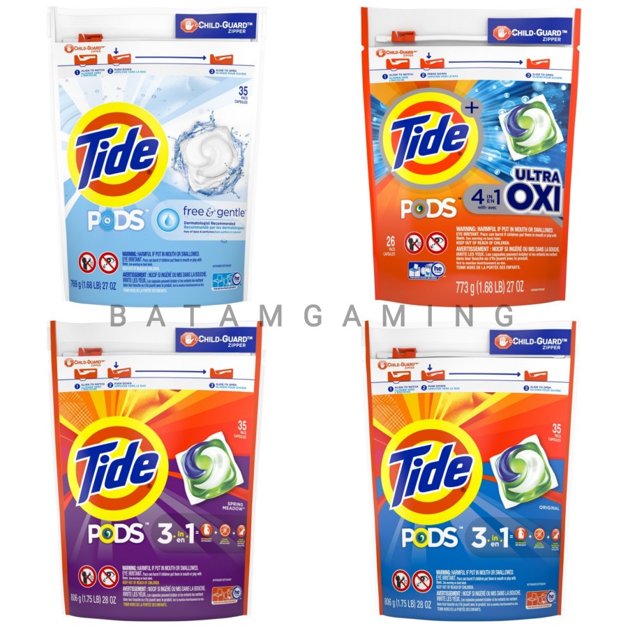 Jual Tide Pods Laundry Detergent Capsule kapsul 3in1 4in1 USA Caps