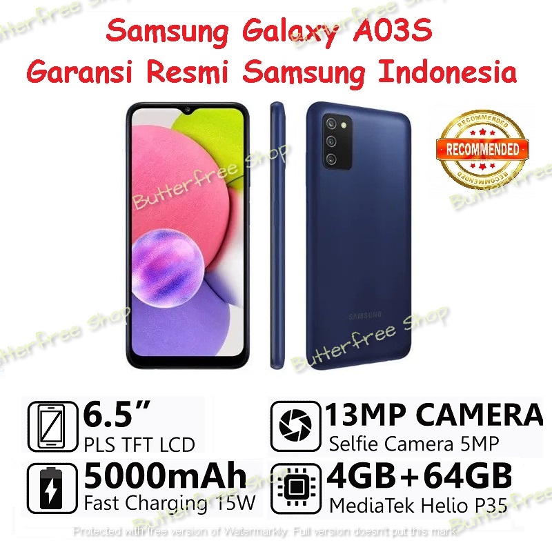 Jual Samsung Galaxy A03S 64GB 4/64 Garansi Resmi | Shopee Indonesia