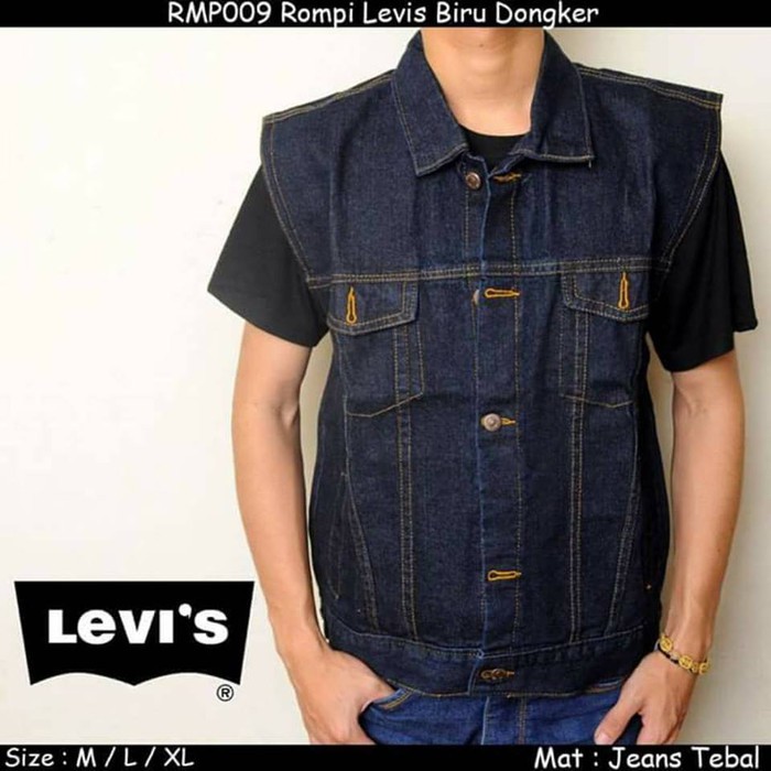 Jual JAKET PRIA JEANS ROMPI ANAK MOTOR LEVIS MODEL STANDAR JEAN TEBAL ...