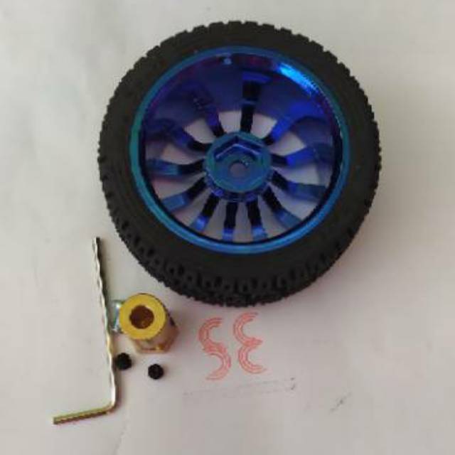 Jual Roda Robot Sumo 65MM Lengkap Coupling Penghubung Shaft Motor ...