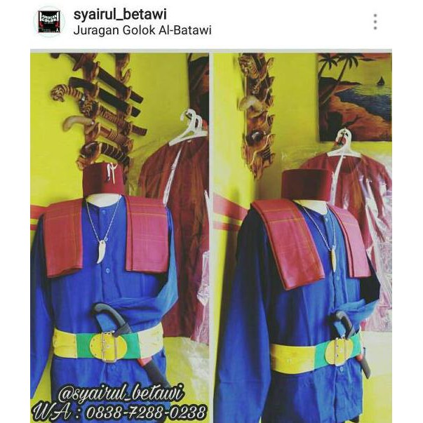 Jual Promo Awal tahun Stelan LENGKAP Baju Pangsi Betawi Palang Pintu