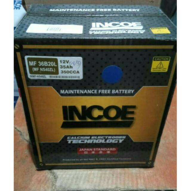 Jual Aki INCOE NS40ZL 12V 35AH (35-Amper) Astra Otoparts | Shopee Indonesia